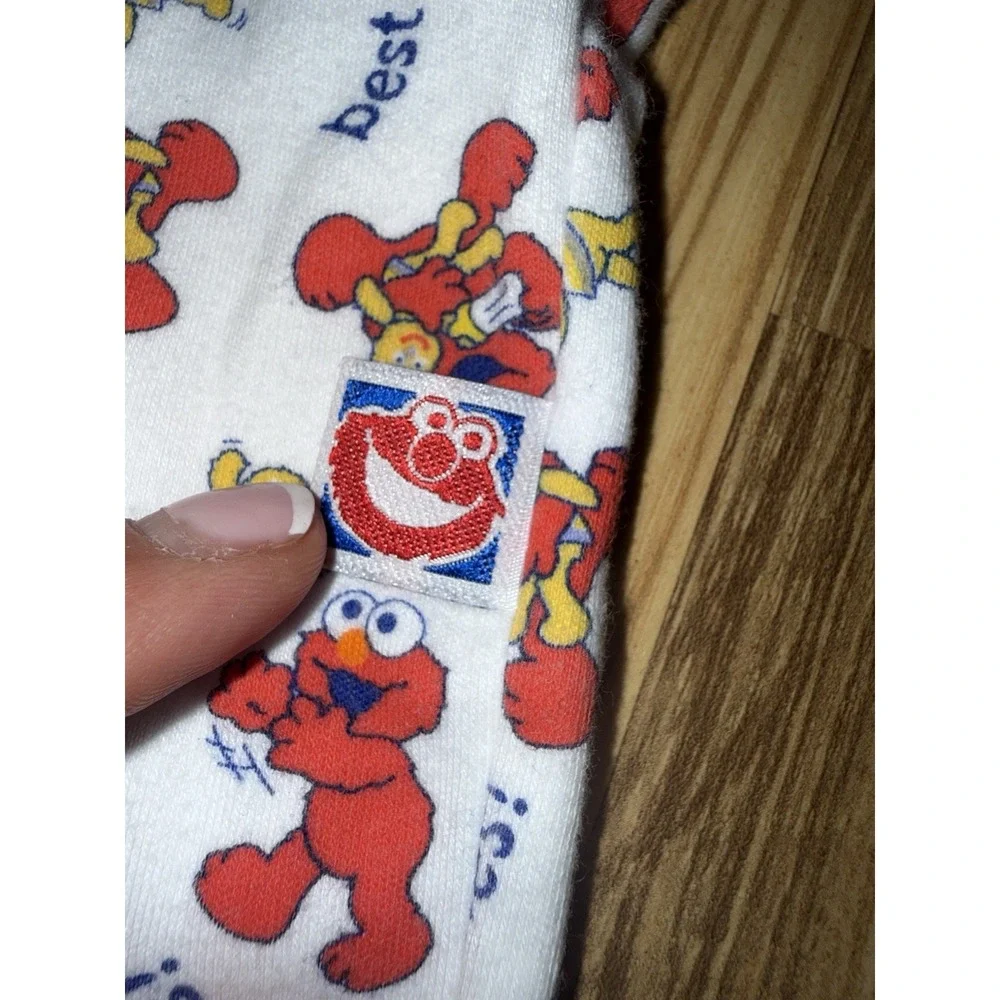 VTG Sesame Street Elmo Romper 6/9 Months‎ 6/9M Snap One Piece Long Sleeve